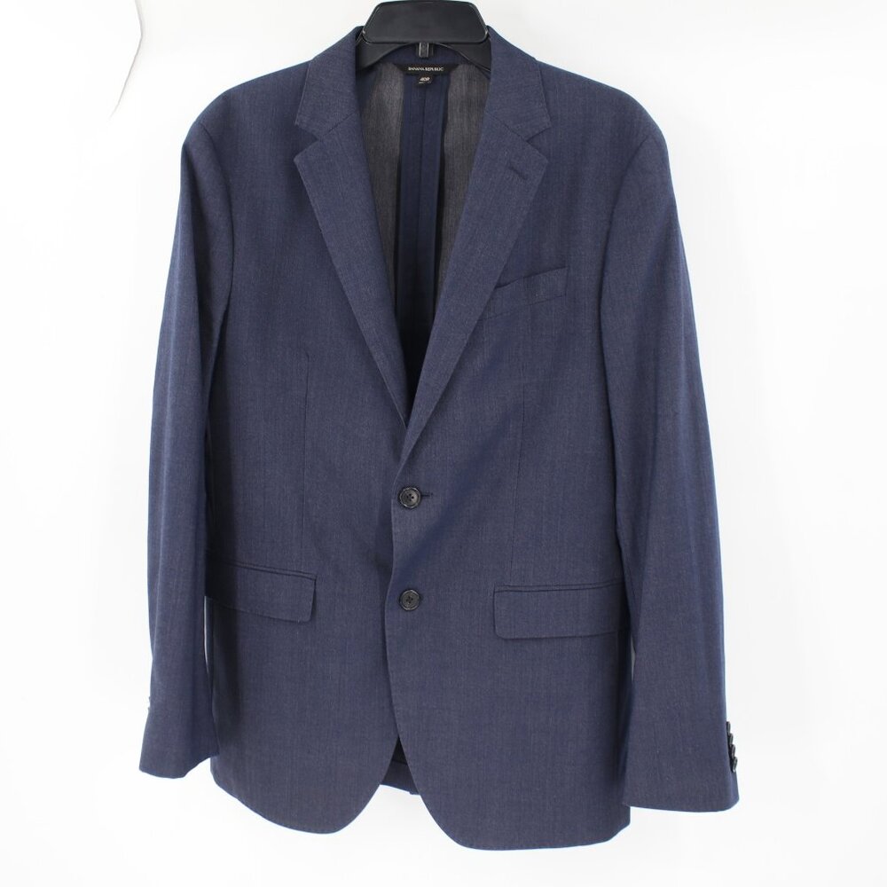 Banana republic sport coat Men's 40R smart weight performance wool blend blue